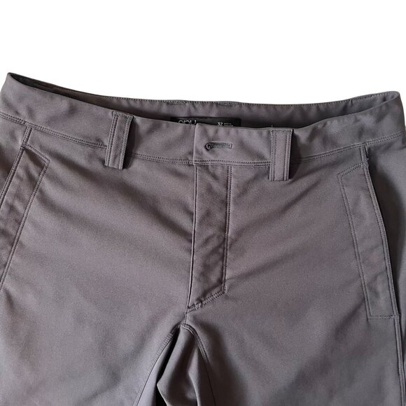Mens Gray Nau Shorts Size 32 With Pockets & Zippered Back Pockets Lightweight Du - Picture 2 of 10